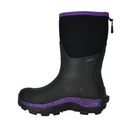 Dryshod Womens Arctic Storm Extreme-Cold Conditions Winter Mid Boot Black/Purple 9