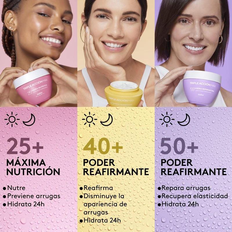 ésika - Crema para la cara Hidra Reafirmante Triple Acción