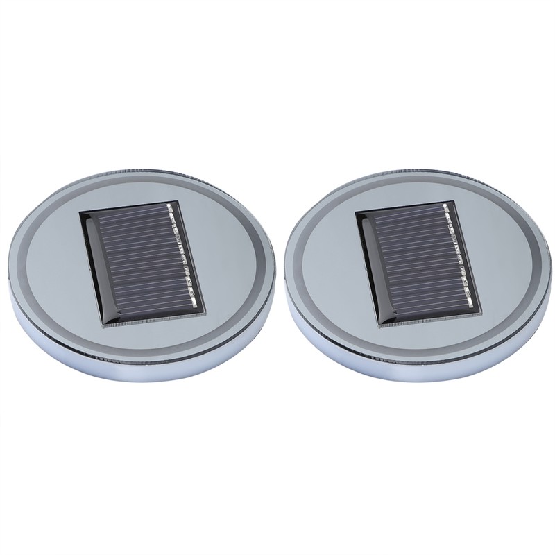 2pcs Solar LED Cup Pad Holder RGB 7 Colors Lights