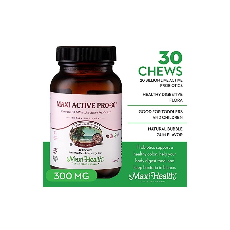 Maxi Active Pro-30™ Chewable Tablets Children Friendly Bubble Gum Flavor
