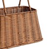 Plastic Imitation Rattan Basket Rustic Imitation Handwoven Picnic Basket Wtih