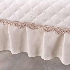 Upright Piano Cover Electronic Piano Keyboard Cover Piano Chair Cover Exquisite Embroidery Fashionable and Elegant Dust Cover With Frills 8.28 (Single Stool 58 * 38cm, Coffee Color)