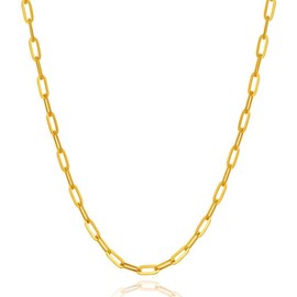 UNIJOYFUL 18K Gold Paperclip Necklace for Women Men Paperclip Chain 18 20 22 24 Inch (gold, 45)