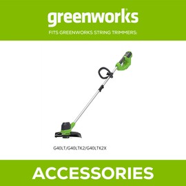 Greenworks Double Thread Spool 2mm Diameter 6m with Protective Cover for 40V Lawn Trimmers G40LT G40LTK2 G40LTK2x Series, 4+6e