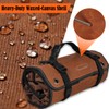 WELKINLAND Heavy-Duty Waxed Canvas Tool Roll, 7-Pockets Tool Wrap Roll,