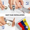 Flag Pole 6Ft Silver & Venezuela Venezuelan Flag 3x5FT Double