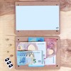 Baby Geschenk Geburt - XL Geldgeschenk aus Holz inkl. Ständer