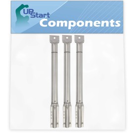 UpStart Components 3-Pack BBQ Gas Grill Tube Burner Replacement Parts for Kenmore 415.16114010 - Compatible Barbeque Stainless Steel Pipe Burners