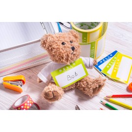 OliveBird Name Tag Labels Hello My Name is Stickers Assorted Colours (3 Colours) School Office Stickers, Size 90x50 mm, 1 Roll/250 Stickers