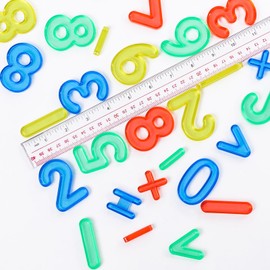 Odoorgames - 48 Unidades de números translúcidos, Juguetes de Mesa Ligeros, manipuladores y Accesorios para un Aprendizaje Mejorado y diversión