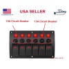 STX 6 Gang Toggle Rocker Switch Panel Circuit Breaker Waterproof