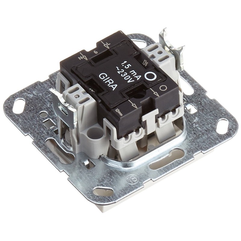 Push button toggle switch, system 55, pure white, matte, 013603,