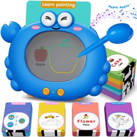 Talking Flash Cards,Kids Toddler Flash Cards with 224 Pages,Writing, Drawing,and Math,Autism Sensory Toys,Speech Therapy Toys,Learning Educational Toys Gifts for Age 2 3 4 5 Years Old Boys and Girls