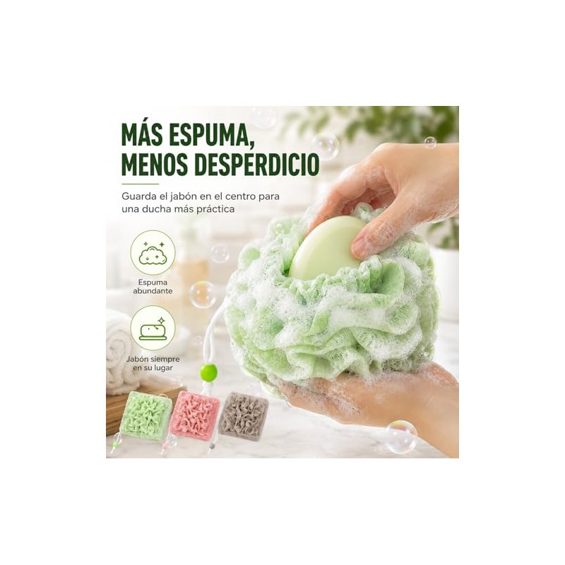 Juego Esponjas Baño Esponja Suave Cuadrada Exfoliación Limpieza Profunda Adecuado