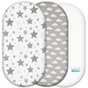 Selemavi Moses Basket Fitted Sheets Set – 100% Cotton, 3pc