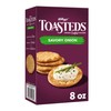 Toasteds Crackers, Party Snacks, Lunch Snacks, Savory Onion, 8oz Box
