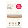 Kooshoo Round Mondo Plastic-Free Hair Ties 4 Pack, Golden Fibres