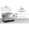 51L/54Qt Stainless Steel Portable Insulated Ice Chest Cooler Box Sturdy