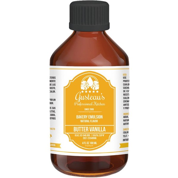 Gusteau's - Butter Vanilla Bakery Emulsion, 4 fl oz (100ml)