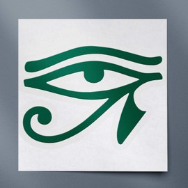 Transparent Decal Stickers of Egyptian Hieroglyphic Eye (Green) Premium Waterproof Vinyl Decal Stickers for Laptop Phone Accessory Helmet Car Window Mug Tuber Cup Door Wall De ANDstic038190GR04.26.22