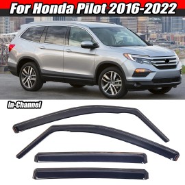 MAG For Honda Pilot 2016-2022 Weather Shield Rain Guard Vent Deflector In-Channel