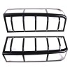 cartiangous Carbon Steel Tail Light Lamp Grille Protective Cover Fit