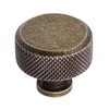 Decoranddecor Amelia Knurled 35mm Round Kitchen Cabinet Furniture Knobs Aluminium