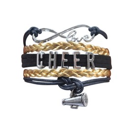Girls Cheerleading Bracelet, Cheer Gifts- Cheer Jewellery- Cheer Bracelet- Adjustable Cheer Charm Bracelet- Gift For Cheerleaders, Cheer Teams & Cheerleading Coaches