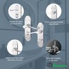 EAI Polished Chrome Bathroom Door Handles - Victorian Scroll Shaped