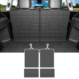 powoq Cargo Mat Compatible with 2021-2025 Jeep Grand Cherokee L Trunk Mat Overland Cargo Liner TPE Backrest Trunk Liner Replacement for 2021-2025 Jeep Grand Cherokee L Accessories