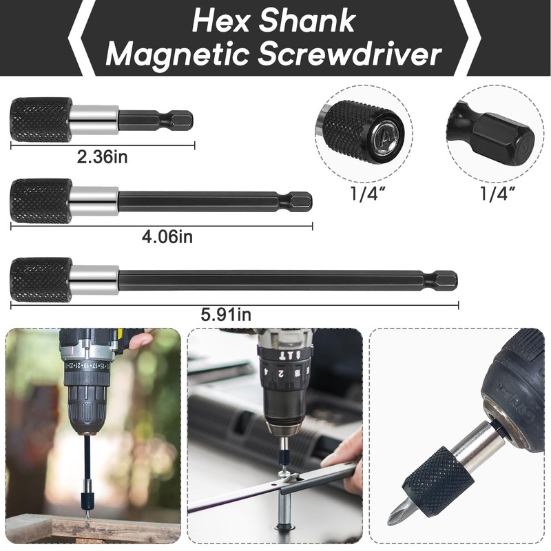 Guyuyii Flexible Drill Bit Extension Set - 105° Right Angle