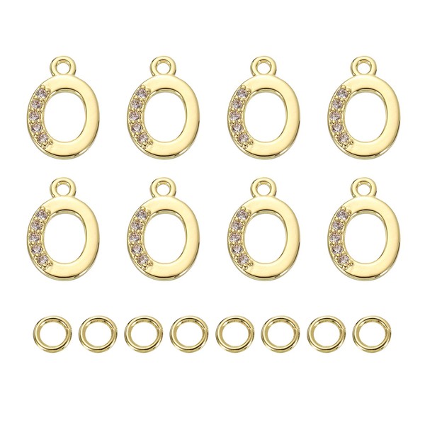 sourcing map 8 Pcs Letter Charm Bulk Initial Charm Alphabet