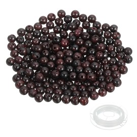 PATIKIL 4mm Garnet Beads, 200 Pcs Round Natural Gemstone Smooth Stone Beads Turquoise Genuine Stone for Bracelet Necklace Jewelry Making DIY, Dark Red
