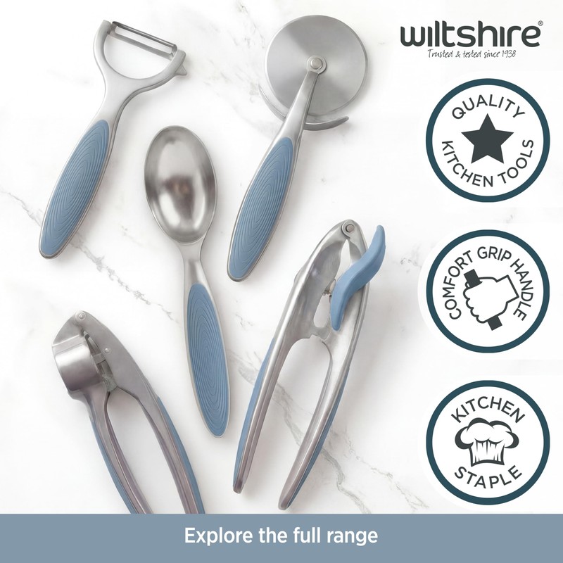Wiltshire Colour Rush Swivel Peeler, Chrome Plated, Anti-Slip Comfortable Soft