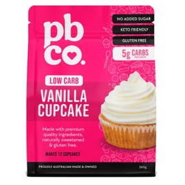 PBCO Simply Low Carb Vanilla Cupcake Mix 220g