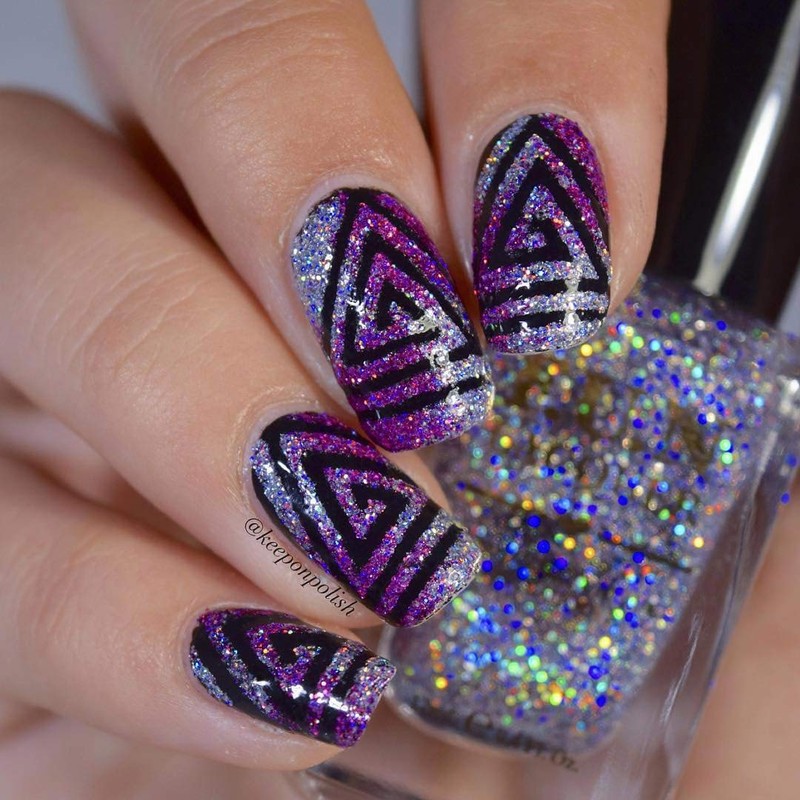 Whats Up Nails - Triangle Spiral Vinyl Tape Stencils for