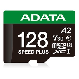 ADATA 128 GB Tarjeta de Memoria Speed Plus MicroSDXC UHS-I U3 Clase 10 con Adaptador Color Negro con Verde