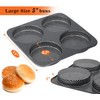 Webake 5" Large Hamburger Bun Pan, Nonstick Bun Pans for