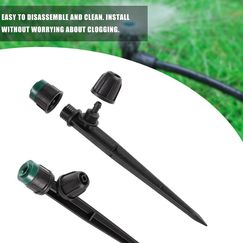 Drip Irrigation Emitters Sprayers for 1/4" Tubing, with Lock Barbed