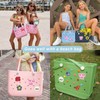 Lckaey Rubber Beach Bag Accessories-PVC Rubber decoration-for EVA Purse Bogg