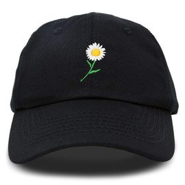 DALIX Daisy - Gorra de béisbol para mujer, diseño floral, Negro, AdjusMesa
