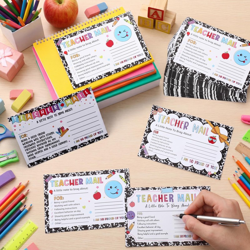 Eersida 60 Pcs Teacher Mail Notes to Parents Happy Mail