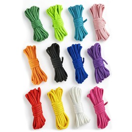 YINKE Paracord Tent Rope 0.16 inches (4 mm) Length 9.8 ft (3 m) 12-Color Set For Camping, Outdoor Activities, 7 Strands, Stylish, Colorful, Load Capacity, Pet, DIY Tools, Craft Supplies, Multi-Purpose