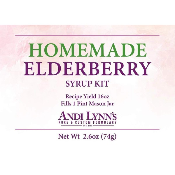 100% Organic Elderberry Syrup Kit - Makes 16oz of Syrup - DIY - Natural Immune Support - Elderberries - Ginger - Lemon Peel - True Ceylon Cinnamon (1)
