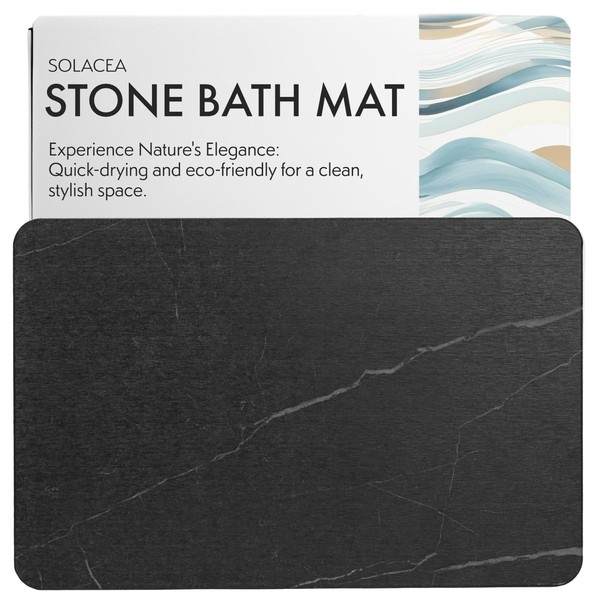 Stone Bath Mat, 23.7 x 15.4 inches, Quick Dry &