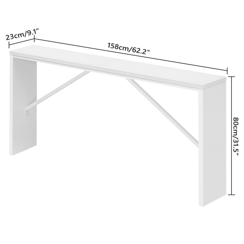 MAHANCRIS Console Table, 62.2" Long Sofa Table Behind Couch, Narrow