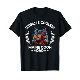 World's Coolest Dog Dad Papa - Men Maine Coon Cat T-Shirt