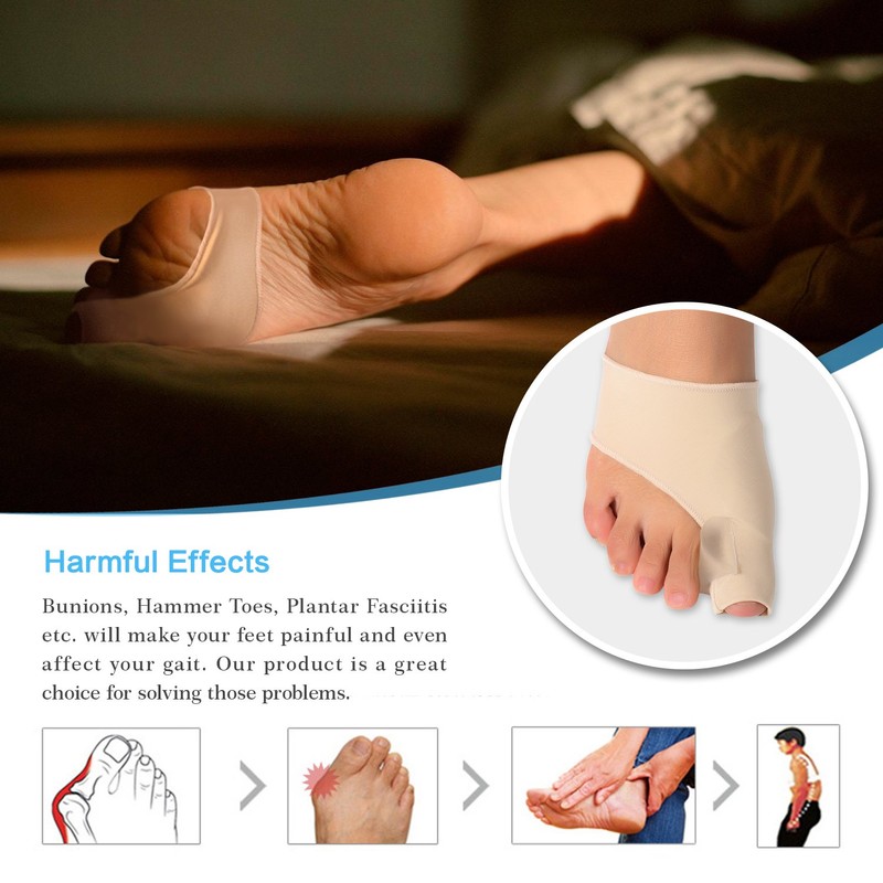 2pcs Toe splint, Big Toe Deformation Corrector & Relief Adjustable