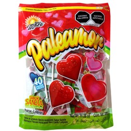 Mara Pale Amor - Paleta de caramelo macizo acidulado sabor sandía - 40 piezas - 320 g