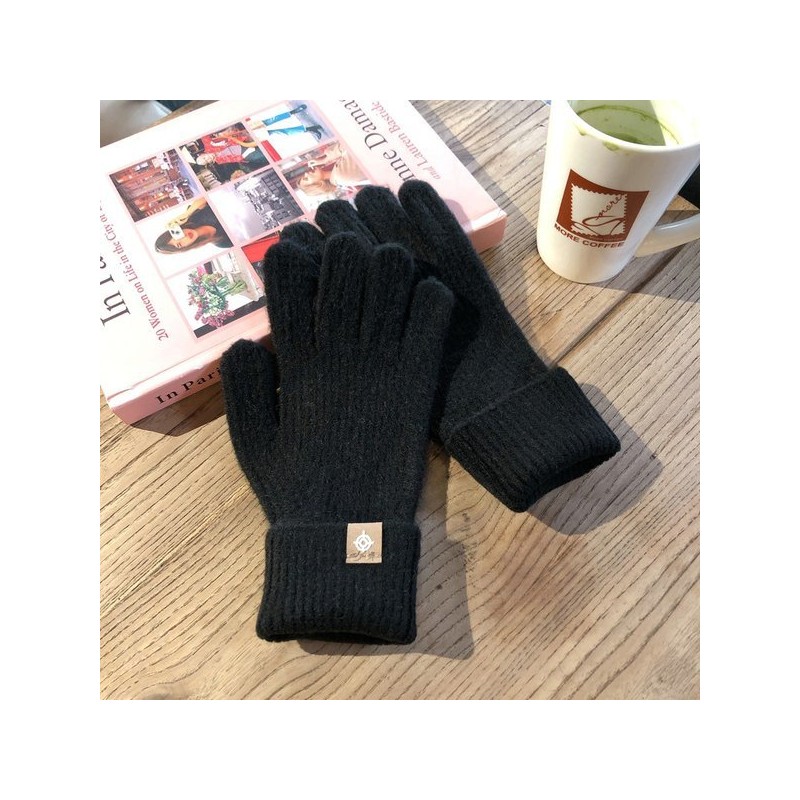 Lala 퓨어 울 핑거 니트 장갑(LALAW004) Pure Wool Finger Knit